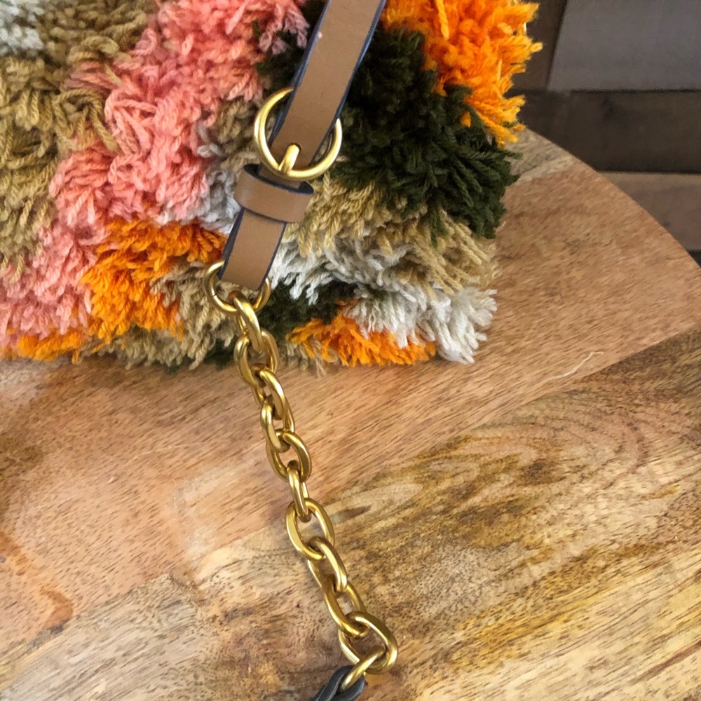NWT Tory Burch Multicolored Sadie Rug Bag - Picture 7 of 14